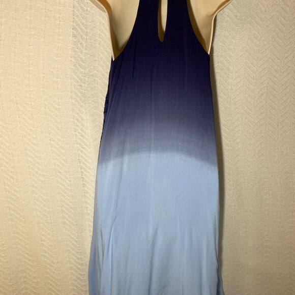Francescas ALYA Ombre Summer Dress Size M Tiered Shark Bite Embroidery Racerback - Picture 7 of 15
